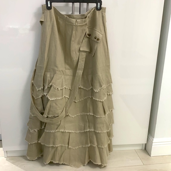 São Paulo NWOT Long Linen Skirt size 8 - Picture 9 of 17